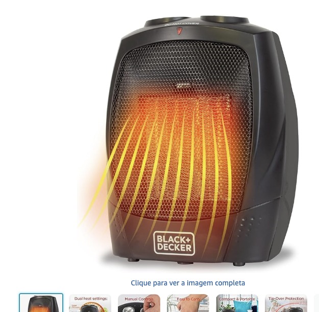 Aquecedor de Ambiente Elétrico Kismile Ceramic 750W/1500W