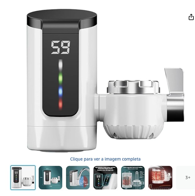 Aquecedor Elétrico de Água para Torneira de Cozinha Aquecida